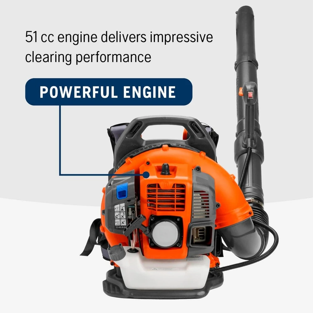 150BT Gas Leaf Blower, 51-cc 2.16-HP 2-Cycle Backpack Leaf Blower, 765-CFM, 270-MPH, 22-N Powerful Clearing Performance