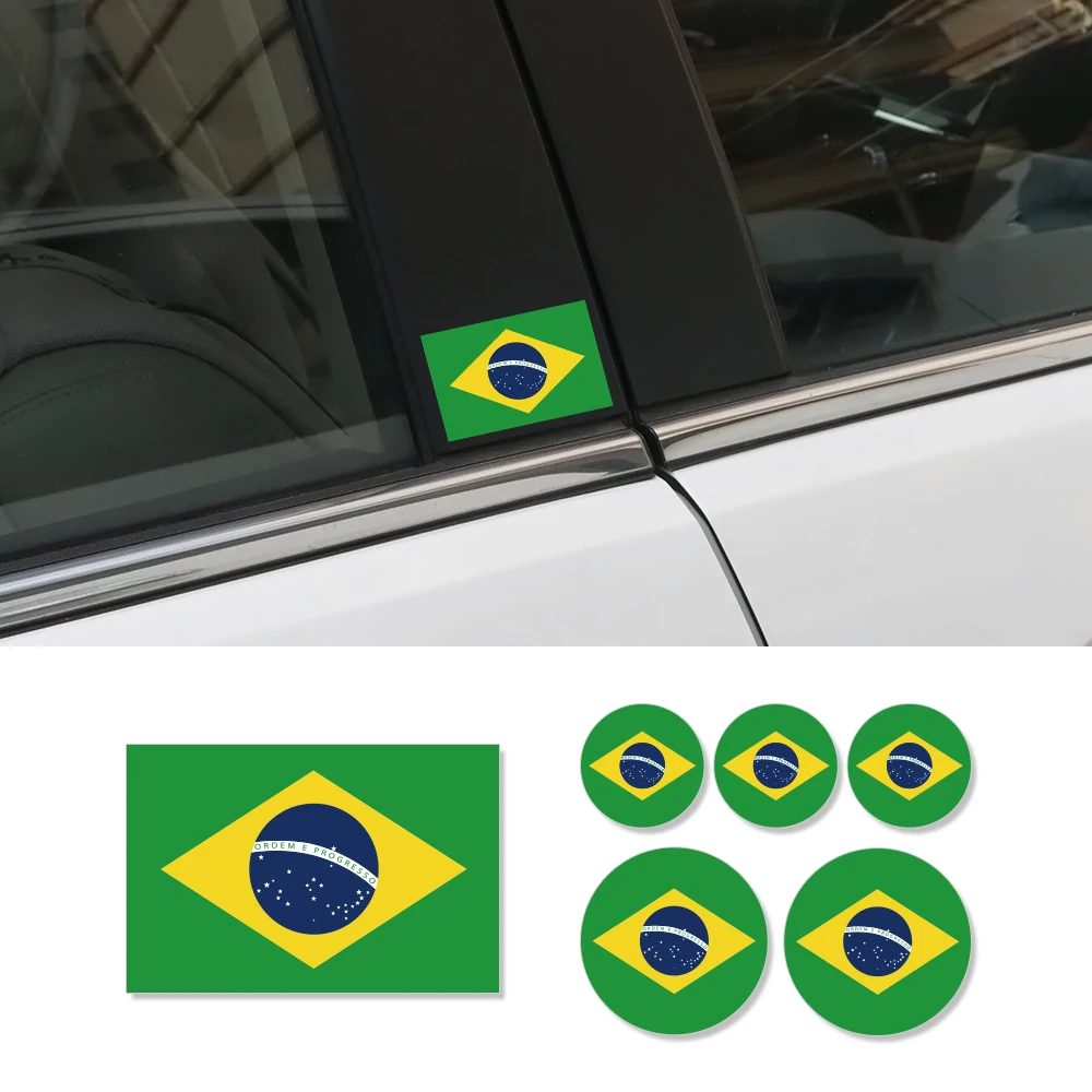 

Brazil Flag Stickers Auto Motorcycle Decoration Vinyl Decal PVC Sticker Waterproof Styling Decals Car Exterior Accessories