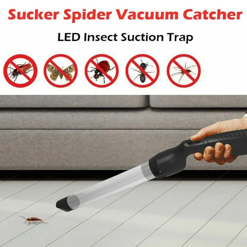 Vacuum Bug Catcher Spider And Insect Traps Catcher Bug Control For Adults And Kids Insects Handheld LED Flashlight