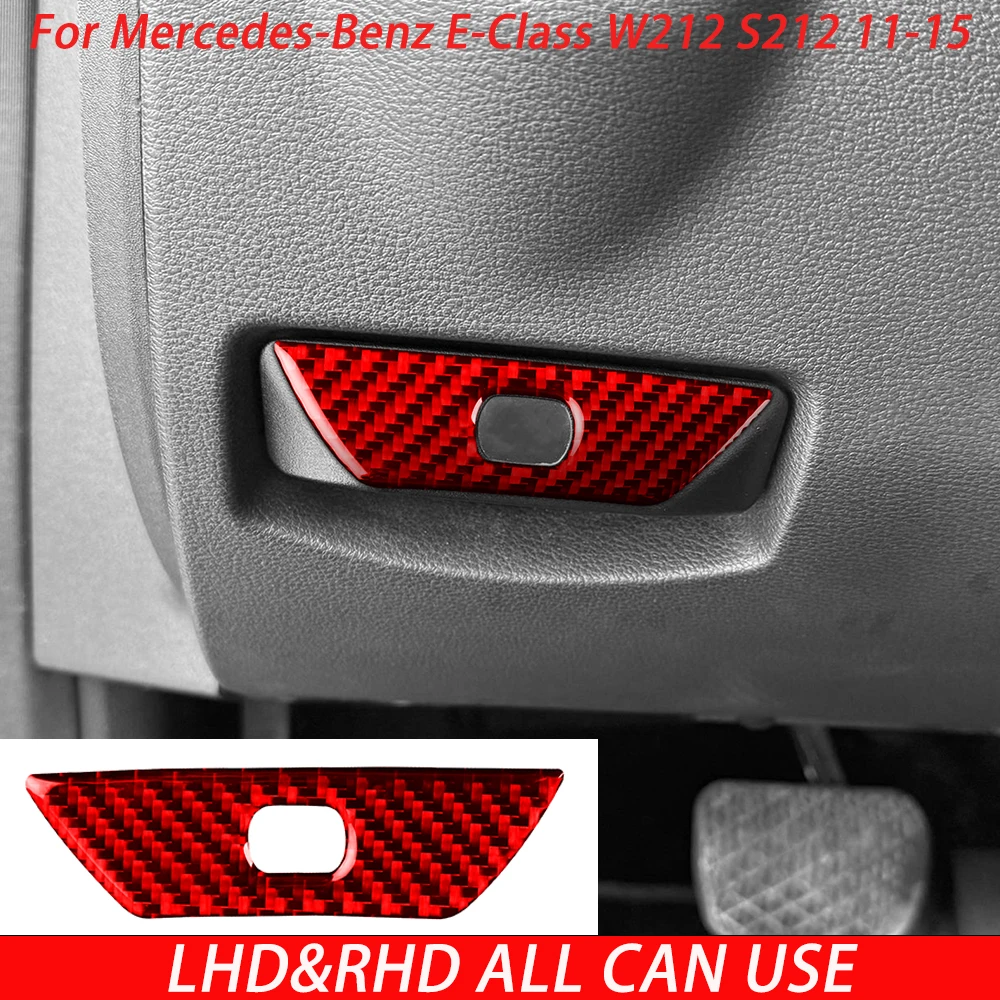 Carbon Fiber Sticker For Mercedes-Benz E-Class W212 S212 2011 2012 2013 2014 2015 Handbrake Panel Decal Gift for Car Lover