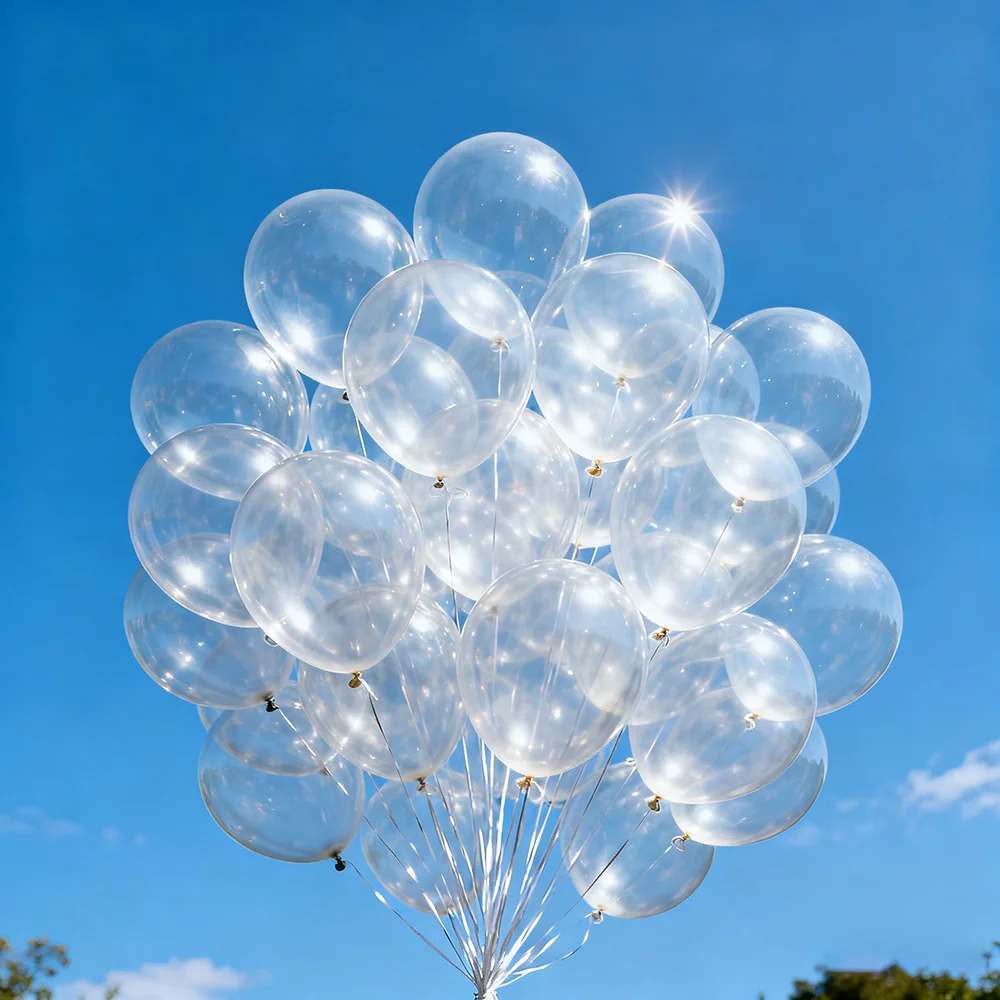 5/10/12/18/36 Inch Transparent Balloons With High Elasticity Thick Latex Balloon for Birthday Wedding Holiday Party Decoration - view 5