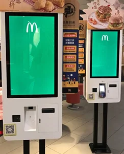 Quiosque de auto-gravamento para restantes 23,6 polegadas 24 polegadas 32 polegadas Tela sensível ao toque Scan QR Code POS Pagamento Auto serviço de pedido de alimentos