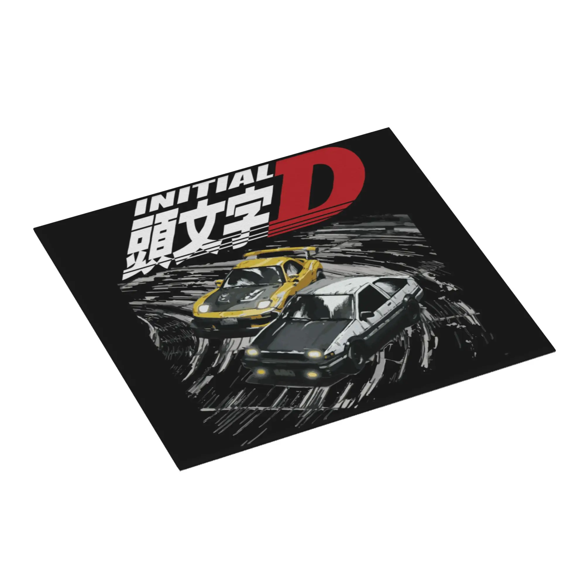 Mountain Downhill Night Drift Racing Initial D Non‑Slip Waterproof Absorbent Barware Tableware Oil Proof Drying Mat For Kitchen