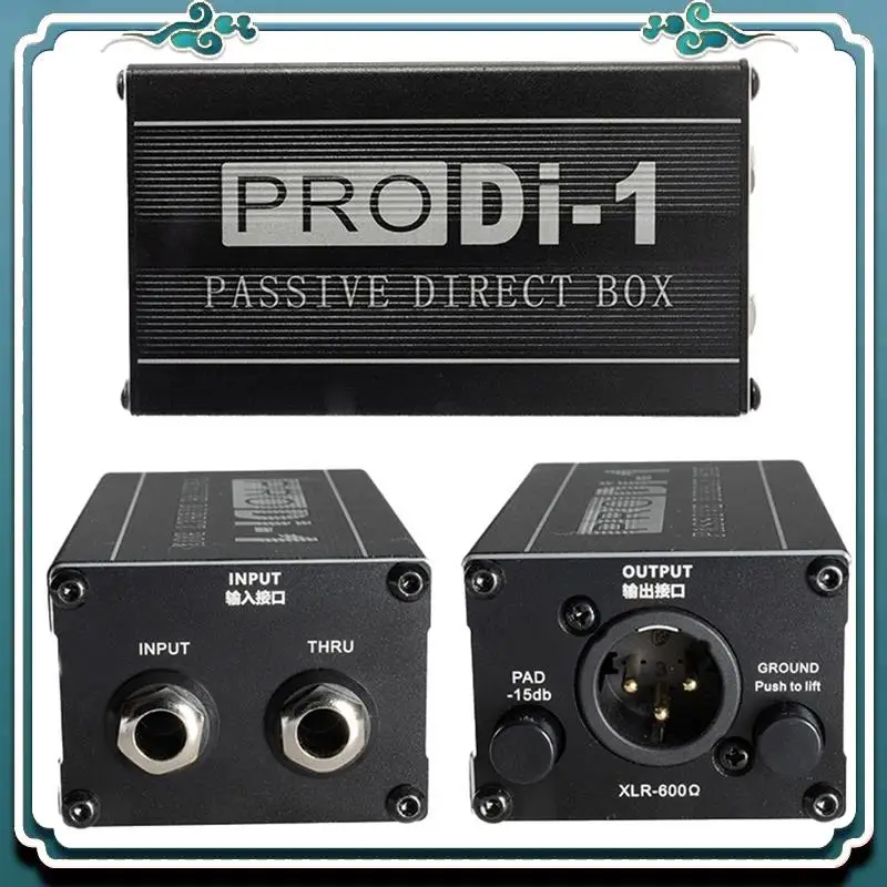 Easy To Use Single Channel Passive DI-Box With XLR TRS Interfaces Direct Injection Audio Box Balanced & Unbalance Signal Convert