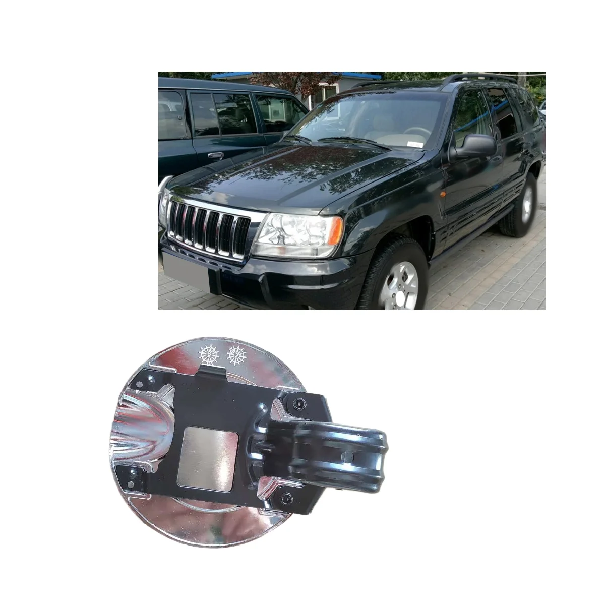 ฝาครอบถังน้ำมันรถสำหรับ Jeep Grand Cherokee 1998-2013อุปกรณ์เสริมรถยนต์82211584AB 82211584