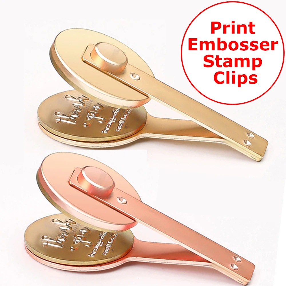 

Custom Print Embosser Stamp Clips Personalized Your Own Design LOGO Embossing Seal for DIY Wedding Invitation Envelope Card