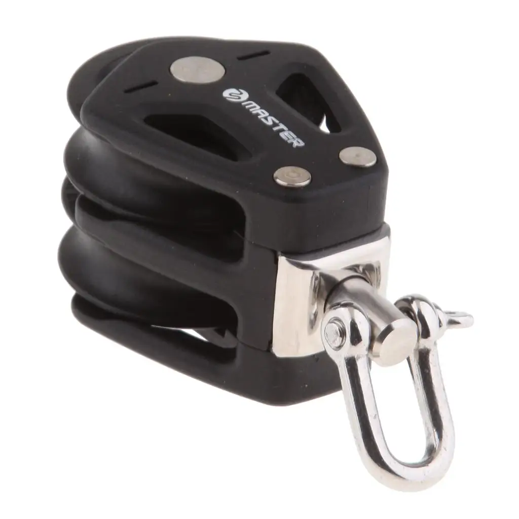 

35mm Double Swivel Castor Boat Sport Hardware Double Pulley ​​degree Rotation