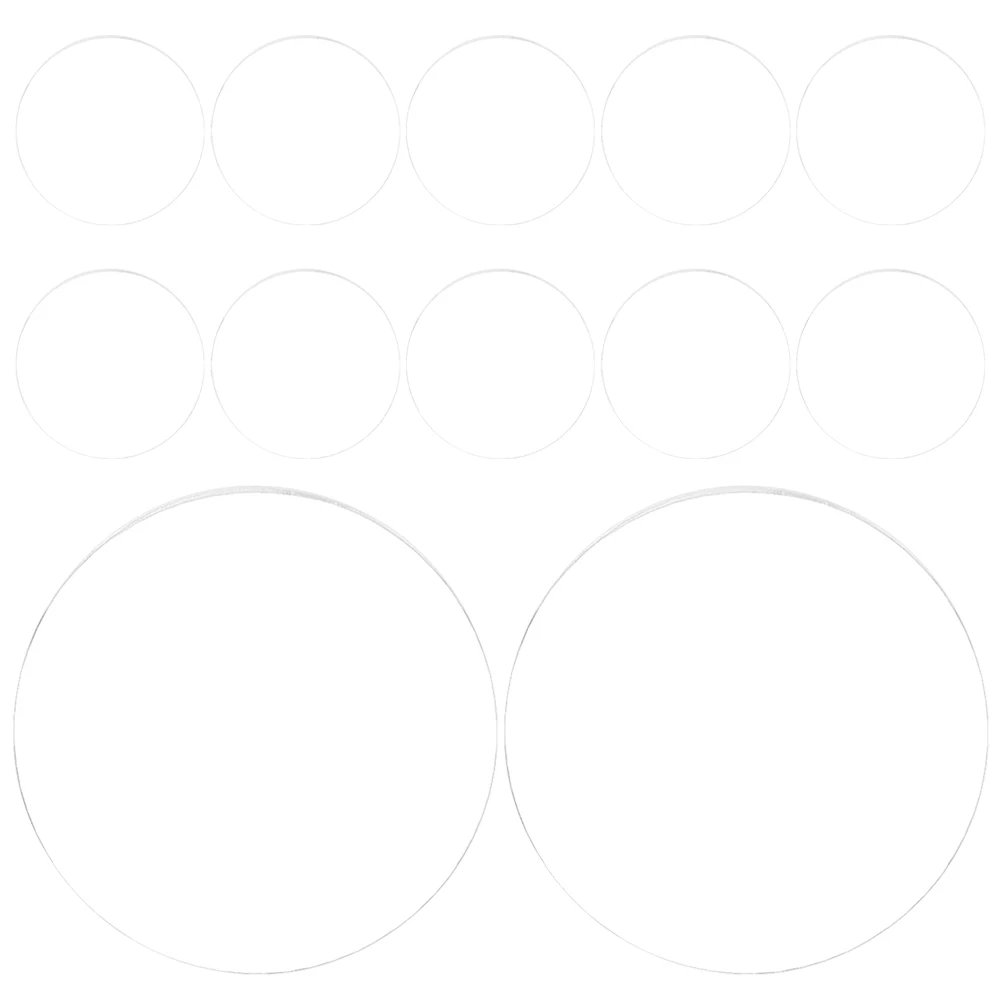 

50 Pcs Round Acrylic Sheet Clear Circle Blanks Ring Delicate Cake Drum Transparent Base Discs Bases