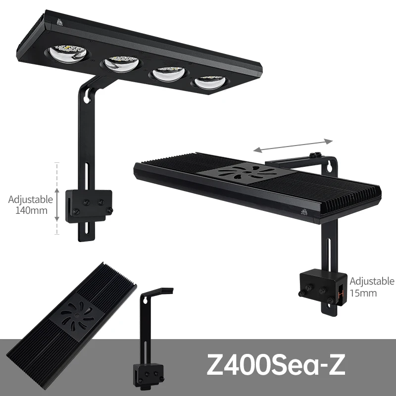 WEEKAQUA Z400Sea Marine Grade Light Aquarium Accessories 120W APP Storm Simulation Uv Reef Led Light For Saltwater Tanks Acuario