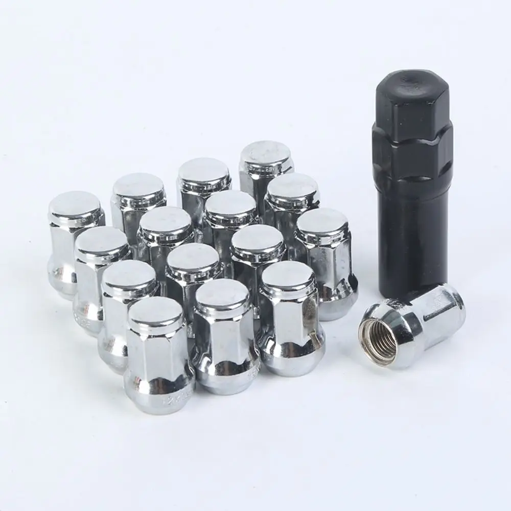 Tuerca de rueda de acero al carbono de alta calidad, tapas de rueda de 1,5mm y 1,25mm, color negro y rojo, cubiertas de tuerca de rueda universales