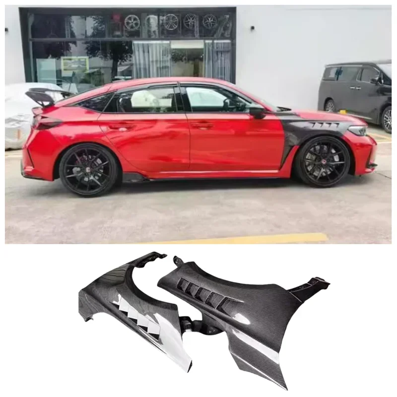 For Honda Civic FL5 Typer 2022 2023 2024 High Quality Carbon Fiber Blade Board Air Knife Tuyere Side Tuyere Spoiler