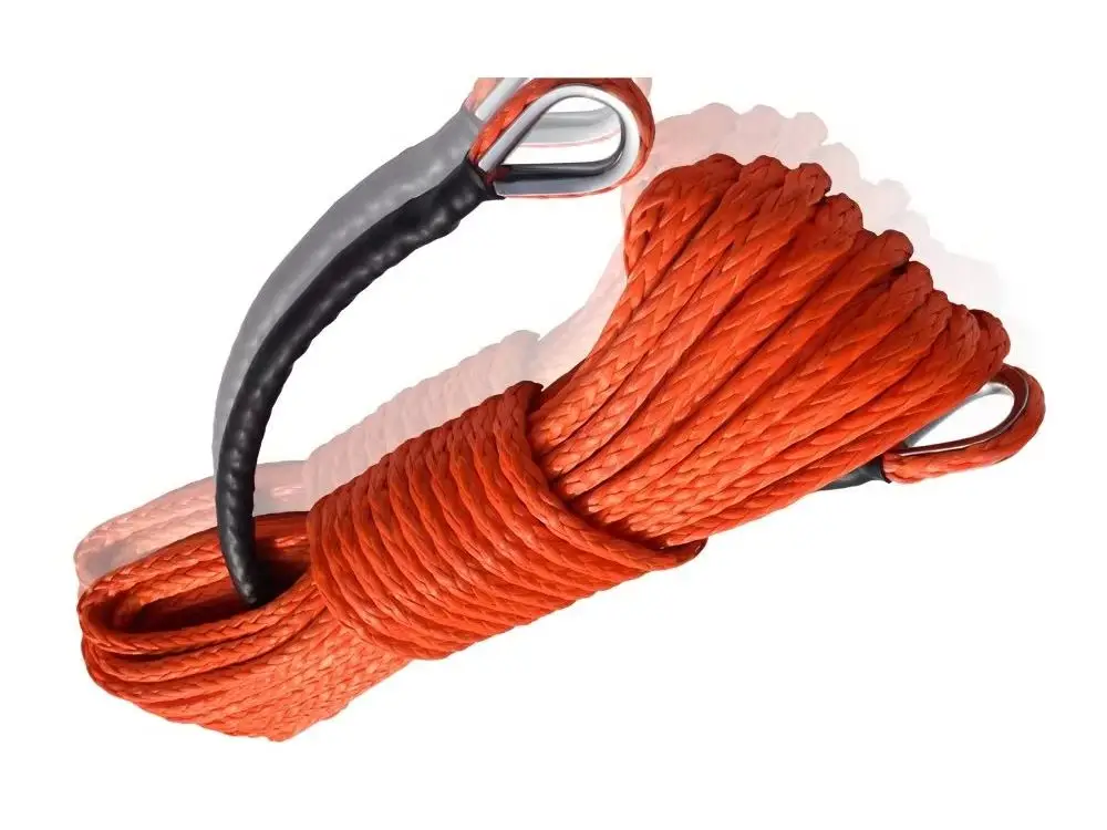 

Оранжевый удлинитель троса лебедки 3/8 дюйма × 84 фута, буксирные тросы, удлинитель троса для восстановления внедорожного квадроцикла UTV