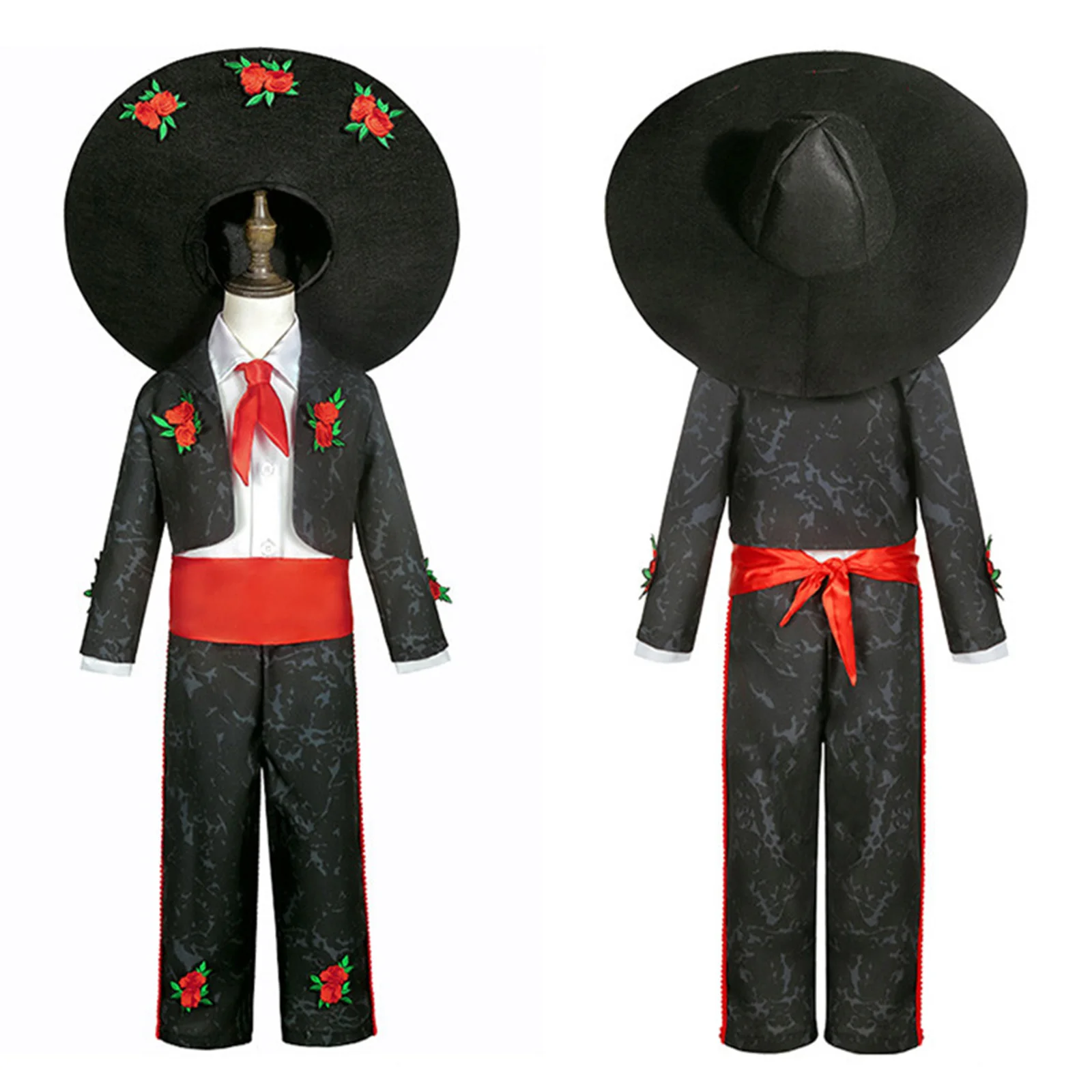 

Мексиканский танец, косплей, костюм Мариичи Амиго, платье на Хэллоуин, праздничный наряд для выступлений, брюки, куртка, пояс, шляпа, костюм