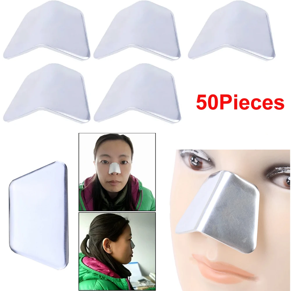 

50 шт. трапециевидных назальных шин для ринопластики, медицинские ортопедические шины для иммобилизации переломов носа, терапевтические шины с клейкой лентой