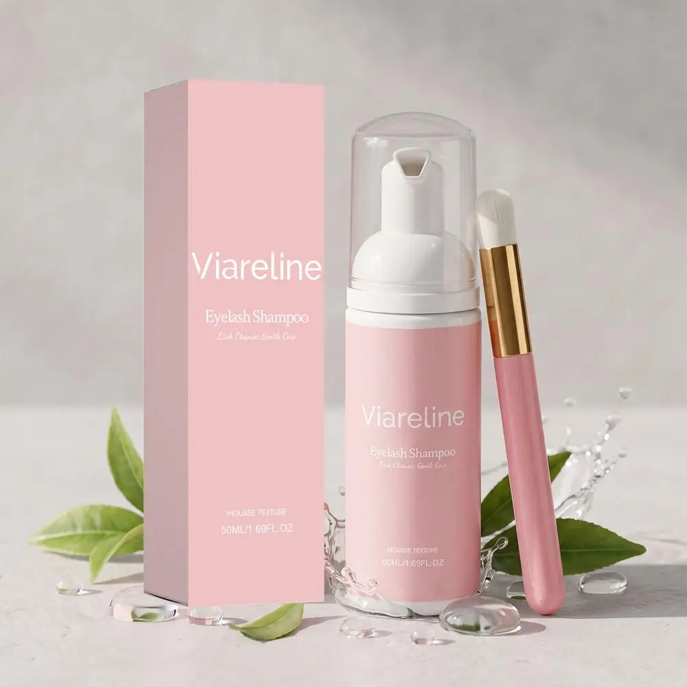 Wimpernreinigungsschaum, sanftes ölfreies Wimpernshampoo, Make-up-Entferner, nicht reizende Augenpflege 50ml – Detail 12