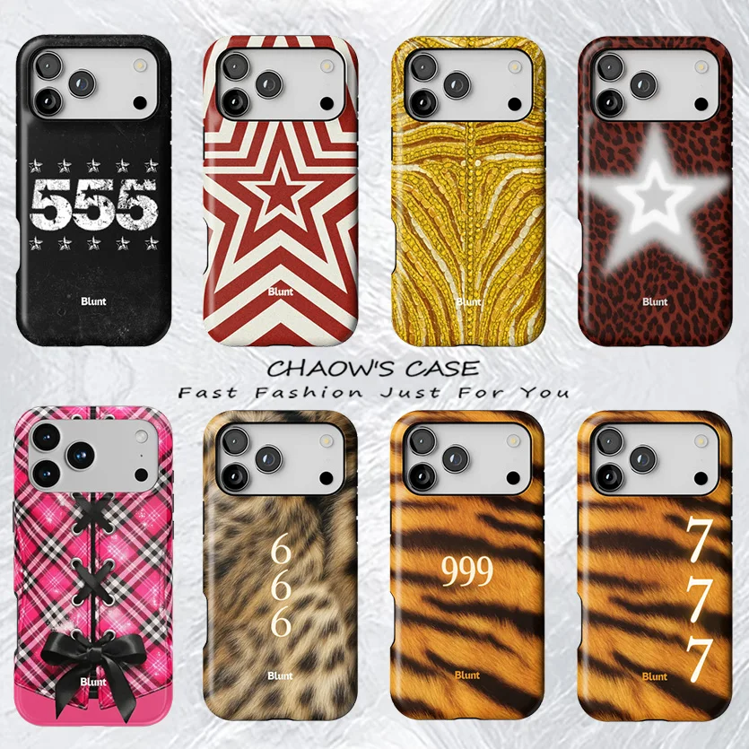 

Leopard & Tiger Stripe Print &Number Phone Case for iPhone 17 17e 16e 16 15 14 13 12 11 Air Pro Max Plus Double-layer Back Cover