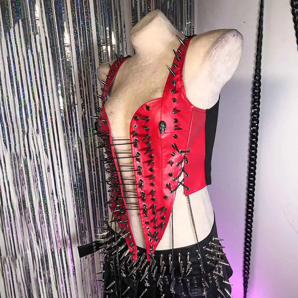 80年代 90年代 ヒップホップ グランジ ハンドメイド エコ パンクロック エモ カワイイ DIY ゴス サイバー 原宿系 E-girls Y2K ホルターネック キャミソール トップス ゴシック タンクトップ