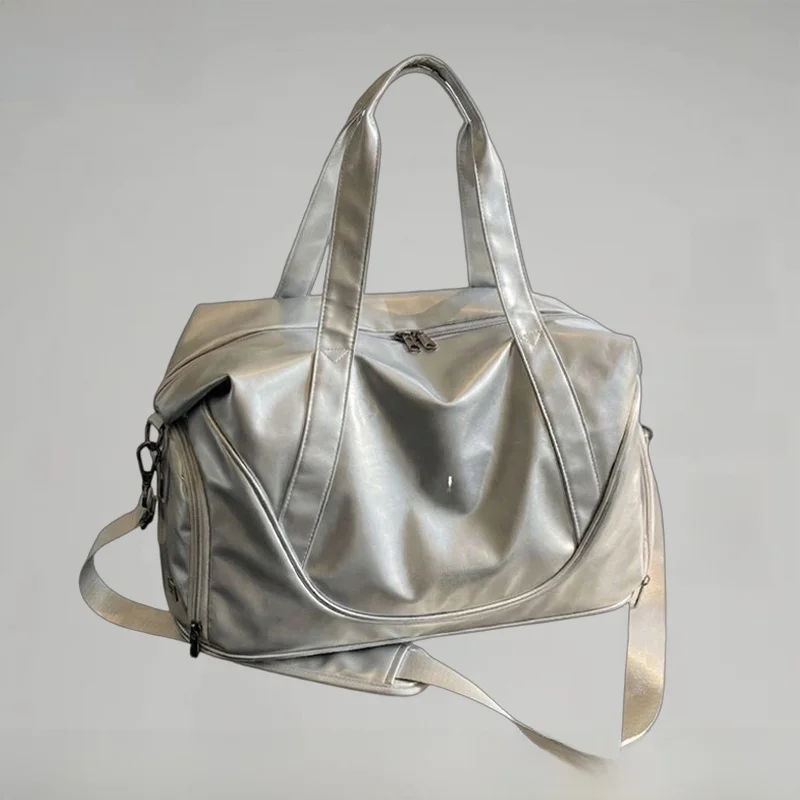 dolob-large-capacity-fitness-travel-bag-women's-handheld-wet-and-dry-separation-luggage-bag-fashionable-trendy-soft-handle