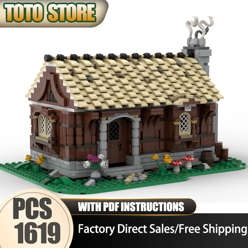 نموذج قلعة القرون الوسطى Moc قوالب بناء نموذج منزل القرون الوسطى التكنولوجيا مدينة عرض الشارع لعبة المكعبات لتقوم بها بنفسك تجميع هدية الكريسماس #3