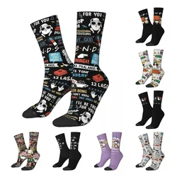 Friends TV Show Series Socks Men's Women's Casual Cartoon Central Perk Socks Spring Summer Autumn Winter Middle Tube Socks Gifts