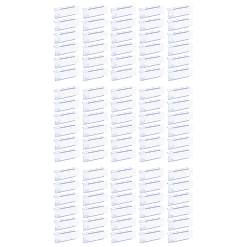 

EDT-90X Wire Shelf Label Holders, 90 Pack Plastic Wire Shelf Label Clips With Label Paper Removable Wire Rack Label Holder