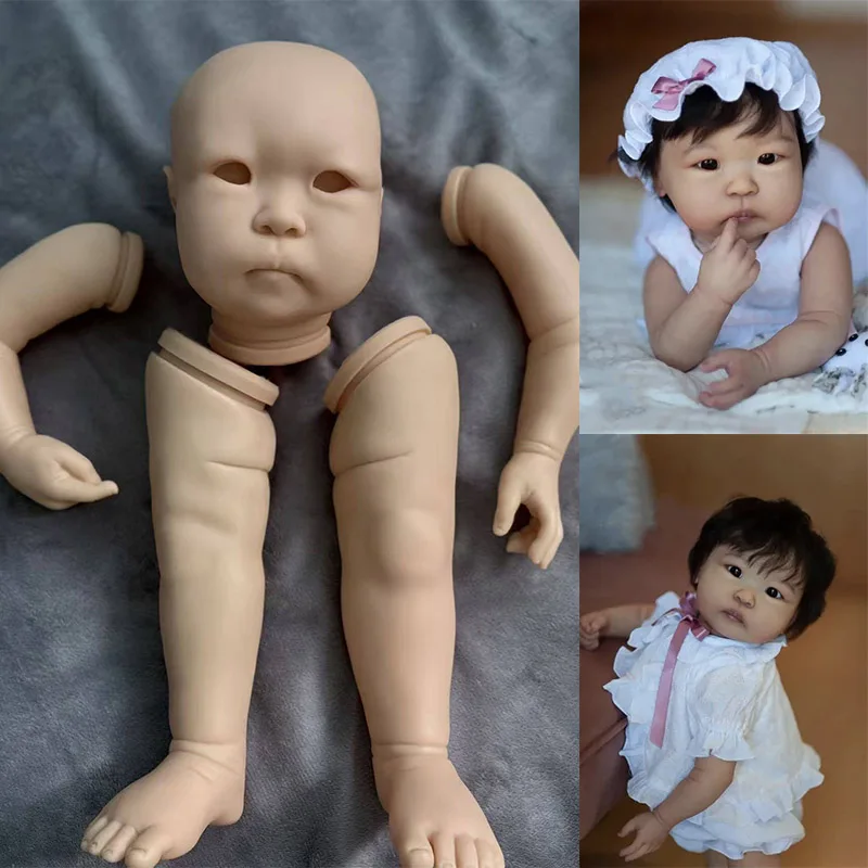 25Inch Min Li Huge Size Reborn Doll Kit Unfinished Unpainted Blank DIY Doll Parts With Cloth body and eyes