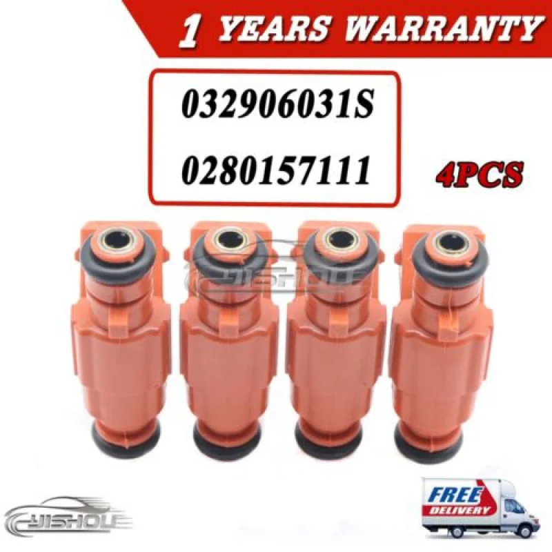 

4x Fuel Injectors 0280157111 032906031S for Volkswagen Gol Voyage 1.0L 8V 07-14