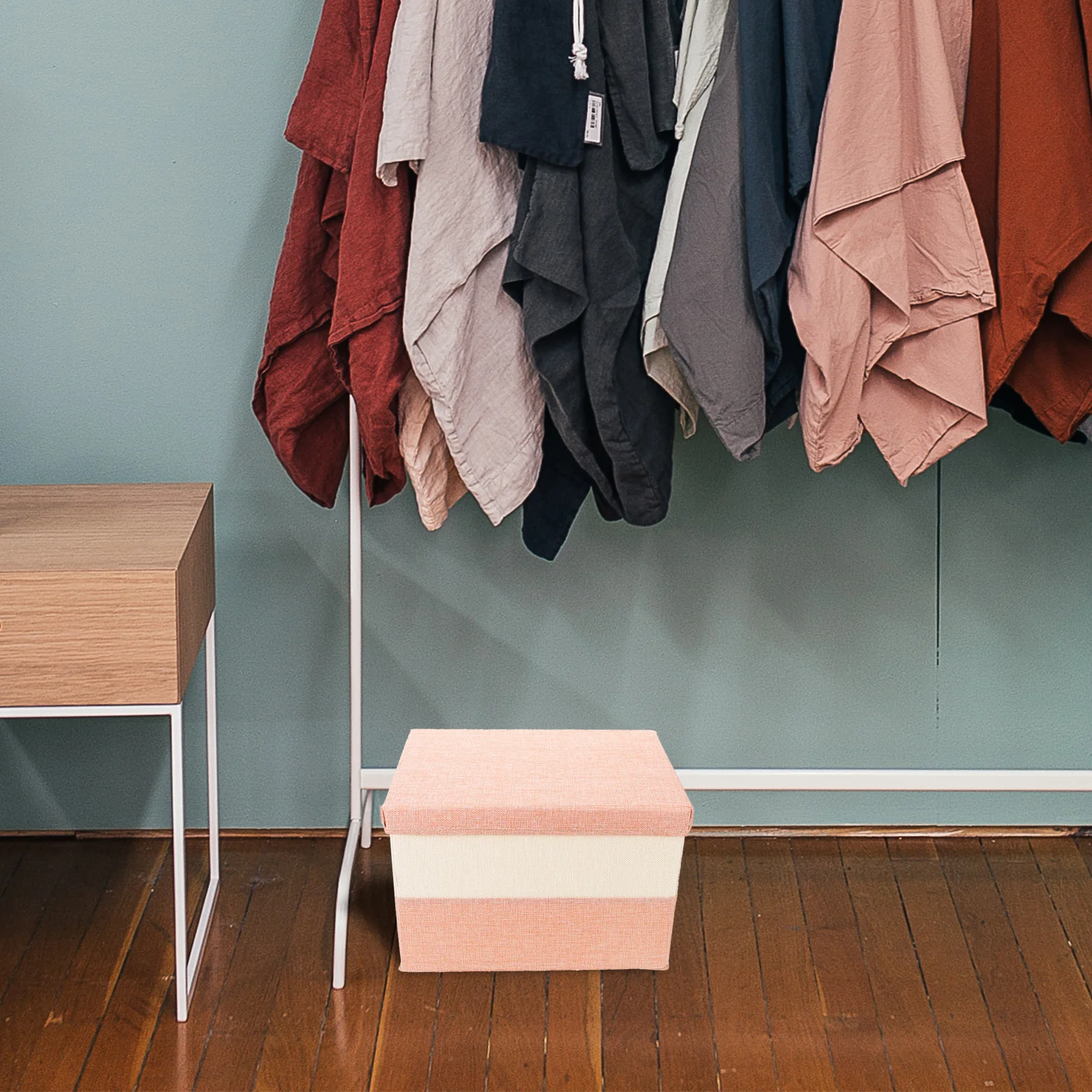 

Portable Cloth Storage Bin Foldable Handles Multiuse Organizer for Home Office Bathroom Cloth Storage Bin Multipurpose Basket