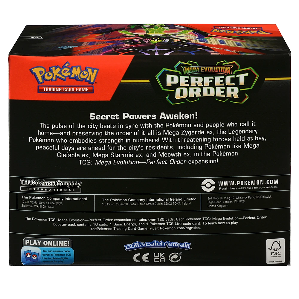 360Pcs English Pokémon TCG:MEGA EVOLUTION PERFECT ORDER Box Pokemon trade card 36 Pack Box  2026 debut view 4