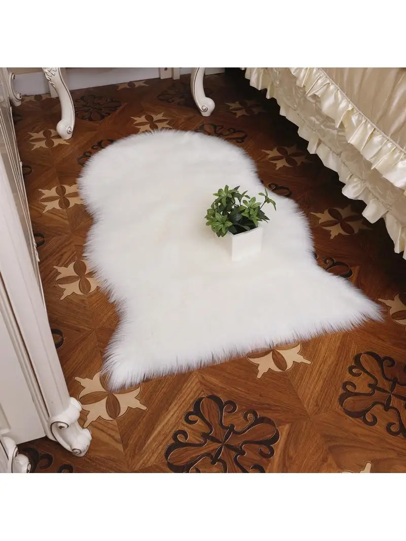 

Ковер Nordic Sle Long Plu, имитация шерсти, для гостиной и спальни, напольный коврик, настраиваемый размер, полиакриловое волокно, цветной