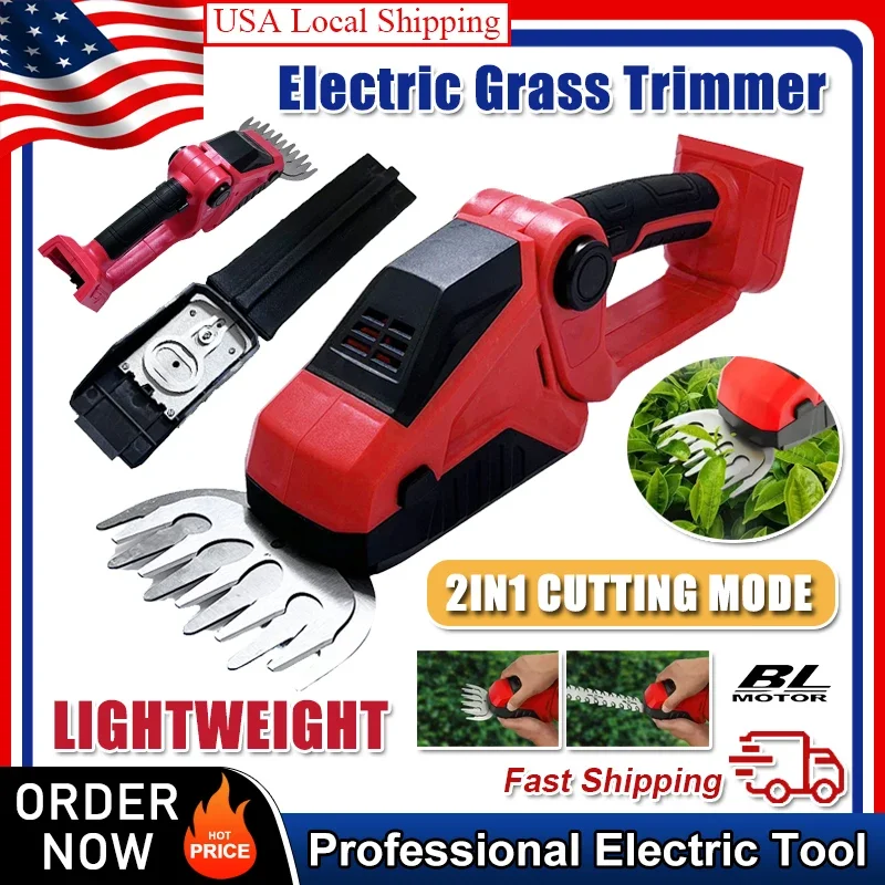 

Подходит для Milwaukee, беспроводной триммер для живой изгороди 2 в 1, электрический триммер для травы, триммер для втулки, ножницы для травы, ручной садовый инструмент, аккумулятор 18 В