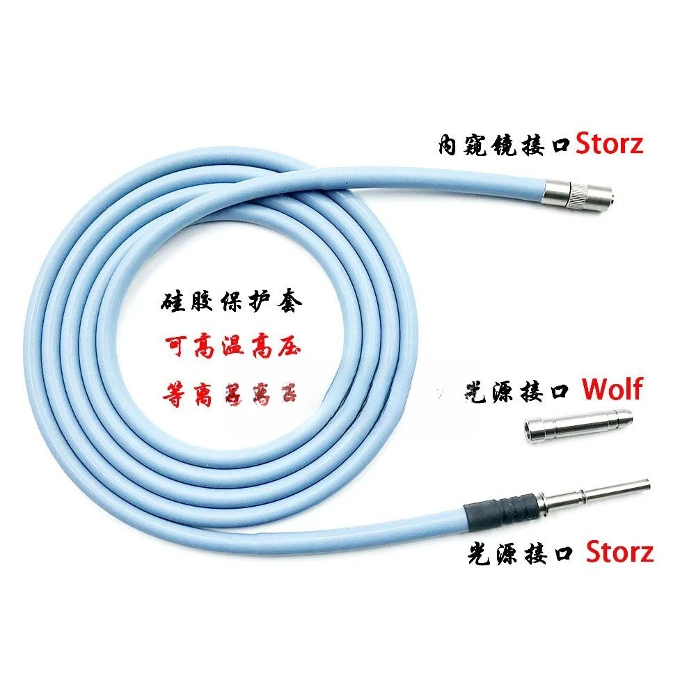 Medical Endoscope Light Cable 4mm, Autoclavable, Compatible with Storz/Wolf