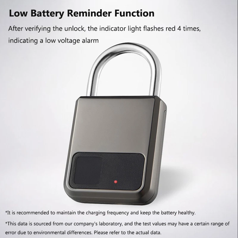 Smart Fingerprint Padlock Waterproof Keyless Fingerprint Lock Anti-Theft USB Charge Security Locker For Bike Gym Locker Luggage