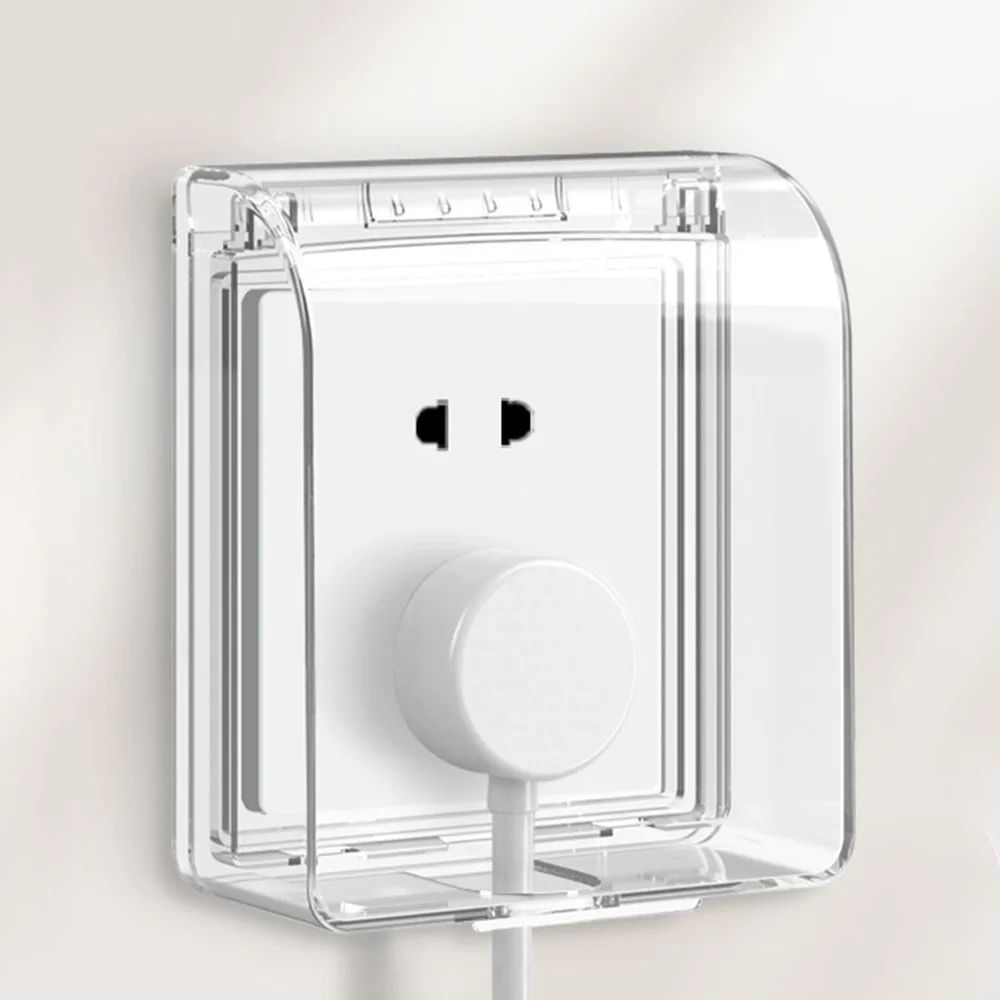 

86 Type Switch Protective Cover Waterproof Self-Adhesive Socket Protector Power Outlet Splash-Proof Electric Plug Cover for Home