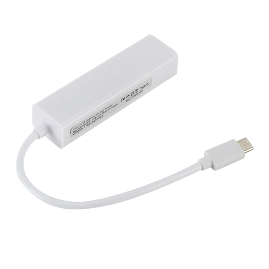 USB 3,1 Hub Typ C zu Ethernet Netzwerk LAN Adapter 100 MBit/s RJ45 USB-C mit 3 Ports USB Hub Splitter für MacBook Pro Laptop