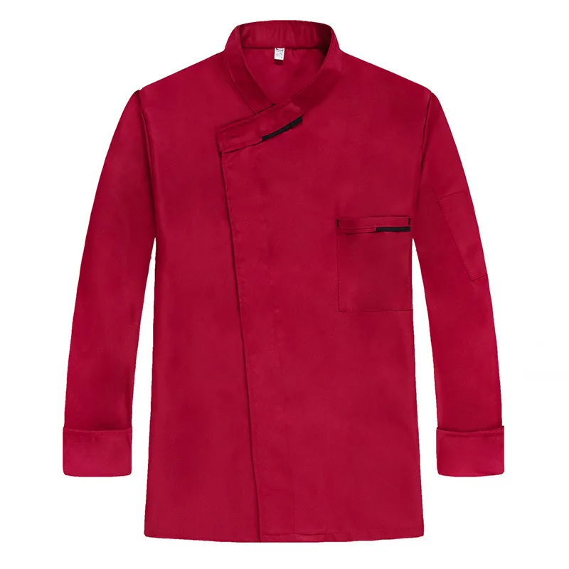 Unisex Long Sleeve Chef Uniform Autumn Winter Hotel Restaurant Kitchen Plus Size Workwear
