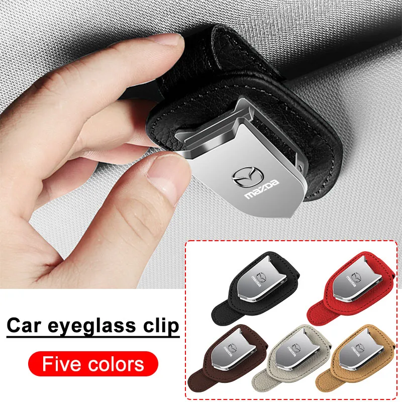 Car Auto Sun Visor Glasses Box Sunglasses Clip Card Ticket Holder Stand for Mazda 3 6 CX-3 CX-5 CX-9 2015 CX-4 Wheel Center Caps