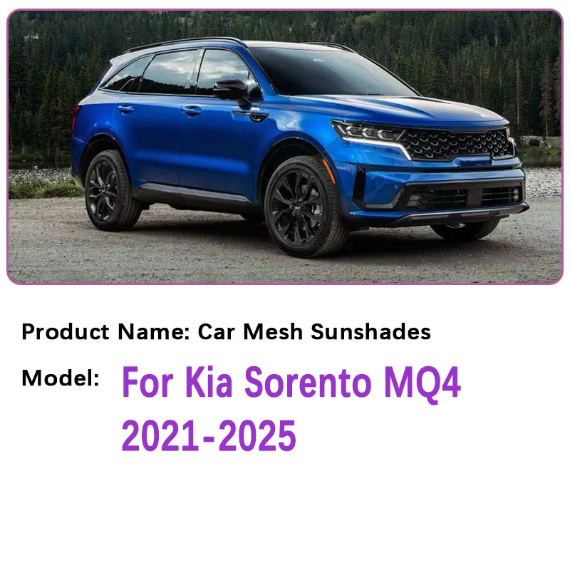 

Auto Sunshades For Kia Sorento MQ4 Bodykit 2021-2025 Anti-dirty Covers Sun Visors Coverage Sunscreen Window Sunhade Accessories