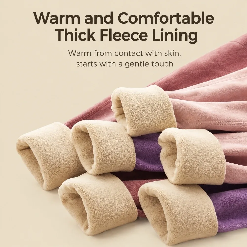 Soft Touch Ultra Thick Thermal Underwear Long Sleeve Lamb Fleece Warm Underwear Half High Collar Thermal Suit Women