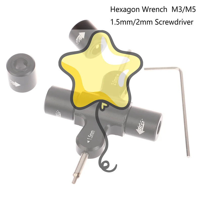 M3 M5 Ratchet Wrench Screw Nut 1.5 2.0mm Hexagon Screwdriver Quick Release Propeller Motor Prop Tool For RC Quadcopter FPV Drone