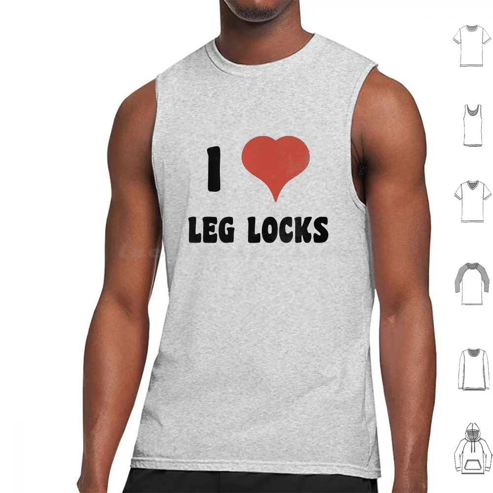 I Heart Leg Locks-Brazilian Jiu-Jitsu Tank Tops Print Cotton Bjj Brazilian Jiu Jitsu Leg Locks Straight Ankle Lock Heel