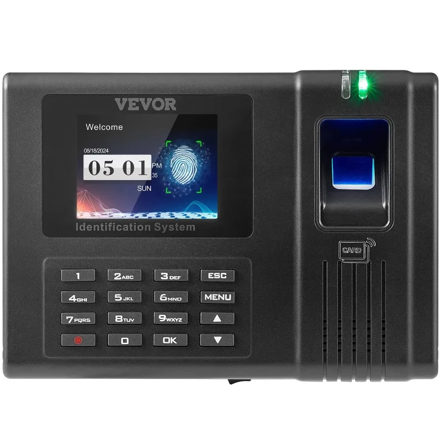 

Time Clock Employee Attendance Machine with Fingerprint RFID and PIN Punching in One Standalone Biometric Clock in Machine for