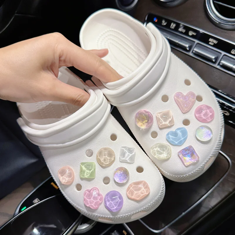 Hot sales DIY Shoes Charms for Hole Shoe Sweet water ripples Accessories Designer Quality Garden Shoe Decoration Girl Gift