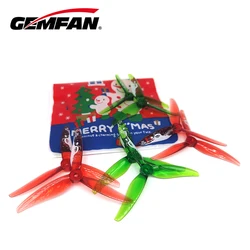 4Pairs/8PCS Gemfan Christmas Limited Prop Mixed Color Hurricane 51466 V2 / VANOVER 5136 for FPV Freestyle 5inch Drones