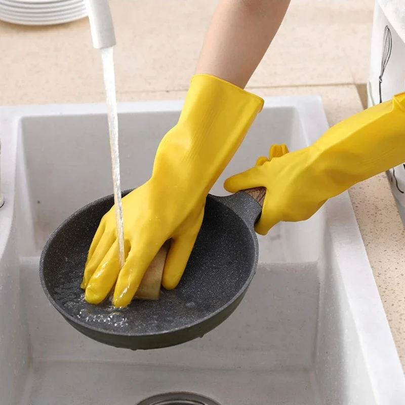 1pair Kitchen Cleaning Gloves, Household Waterproof Gloves For Dishwashing, Laundry And More