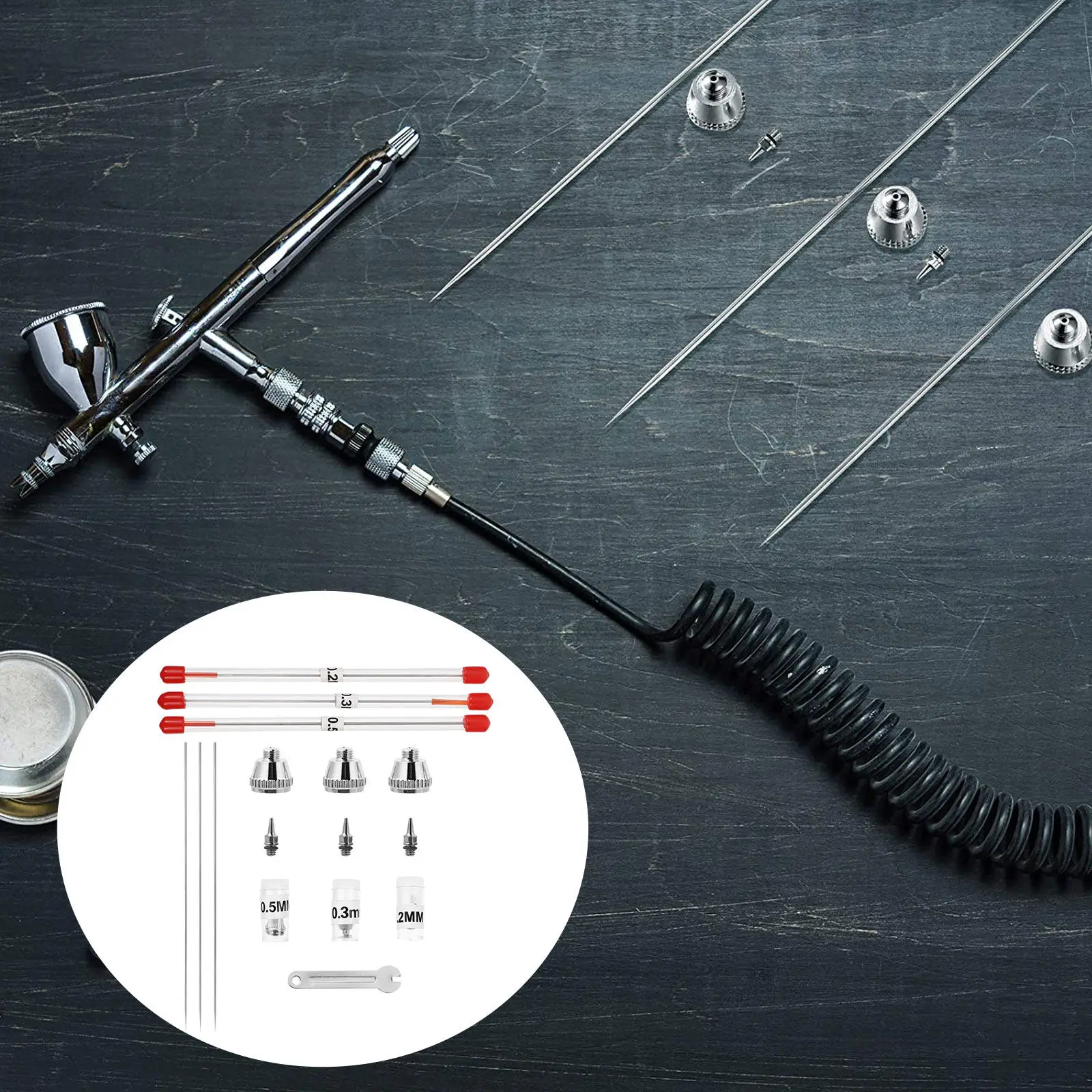 

Набор сменных игл и сопел для аэрографа (0,2 мм, 0,3 мм, 0,5 мм) – профессиональные аксессуары для ремонта аэрографов