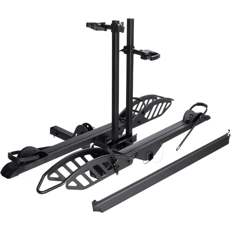 CyberRack E2 Hitch 2 EBike Rack with Ramp, 200 lbs Capacity Electric Bike Carrier Foldable Platform Mount