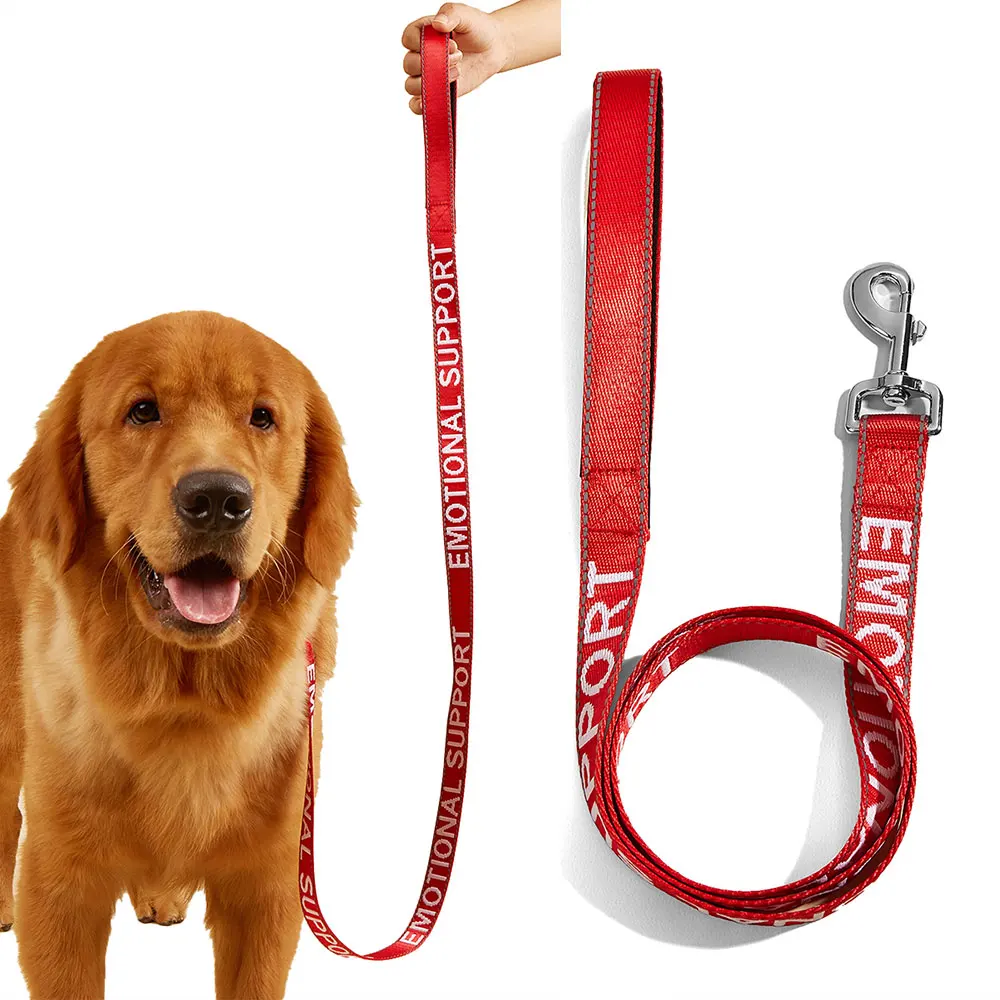 Small Pet Dogs and Cat Leashes Solid color Service Dog & Emotional Support Jacquard Leash Reflection Strong Pet Walking Training