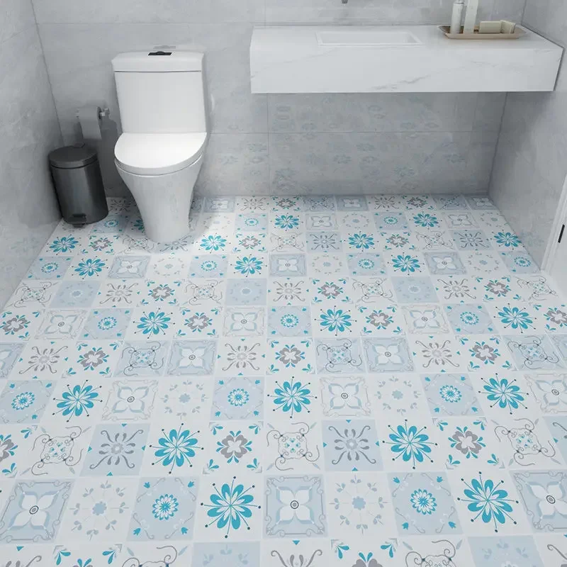 Bathroom Floor Stickers Kitchen Waterproof Tile Stickers Bathroom Anti-slip Stickers Self-adhesive Thickening and Wear-resistant