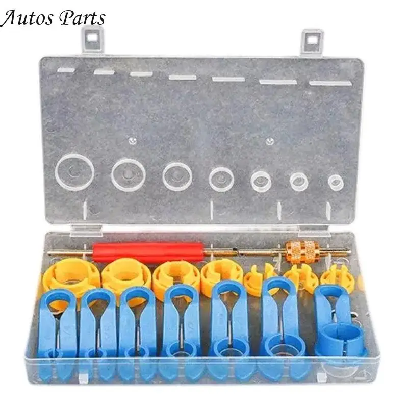 

57BA Comprehensive Car Air Conditioning Fuels Line Disconnect Tool Includes Valves Cores Removers for Vehicle Maintenance